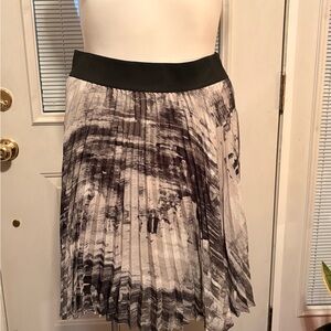 Apt. 9 Monochrome Pleated A-Line Skirt